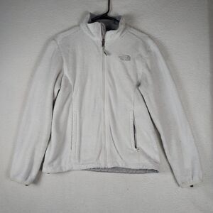 The North Face Womens Medium White Full Zip Fleece Jacket Outdoor